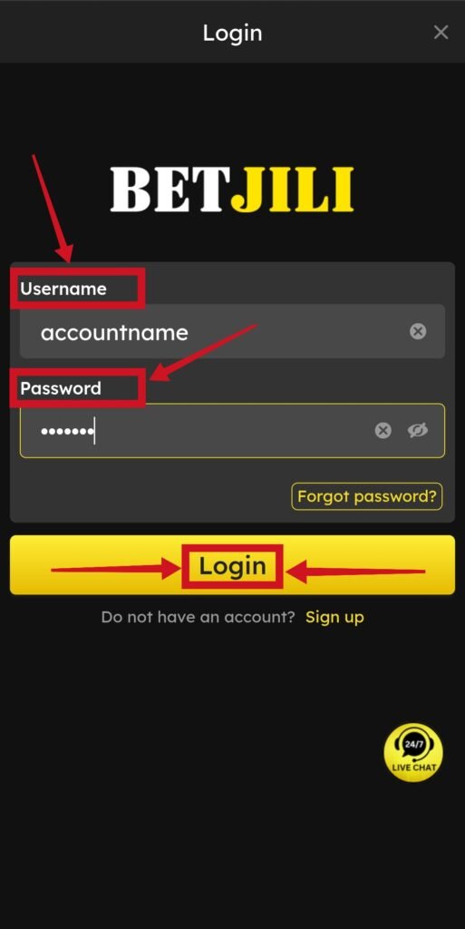 বেটজিলি একাউন্ট লগইন